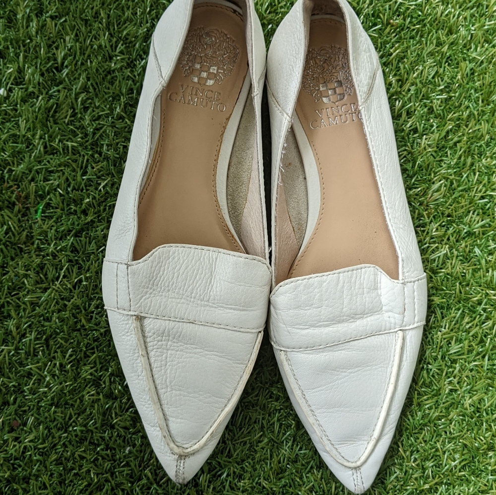 White Flat Loafers